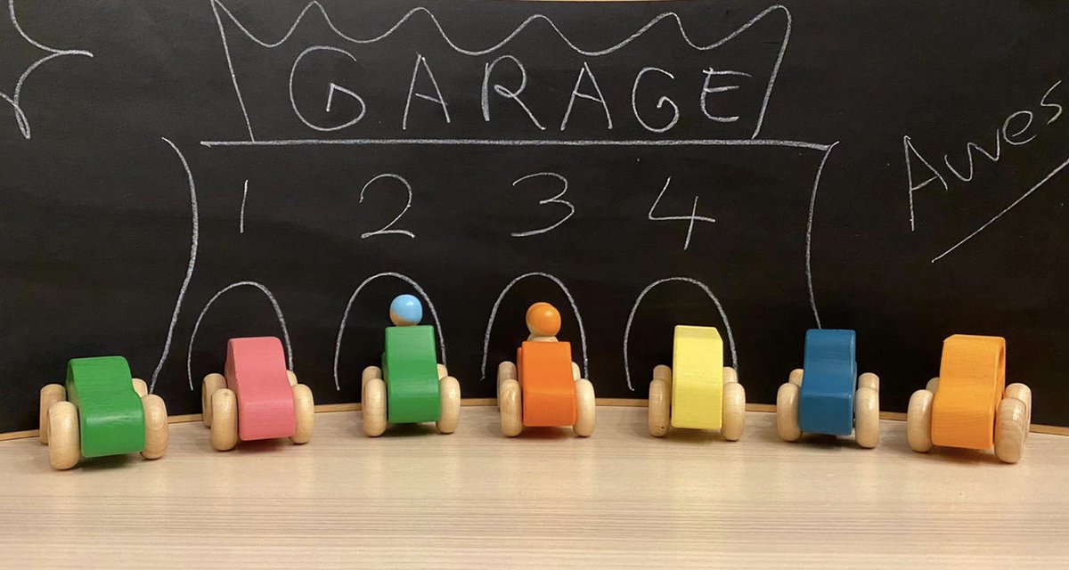 Auto Set 7-delig Montessori |Slimline Auto cabrio Bus|7 Gekleurde Houten Autos